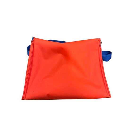 LaTique Red Blue Insulated Lunch Tote Cooler bag 1980/1990/ Vintage EUC - Picture 9 of 9